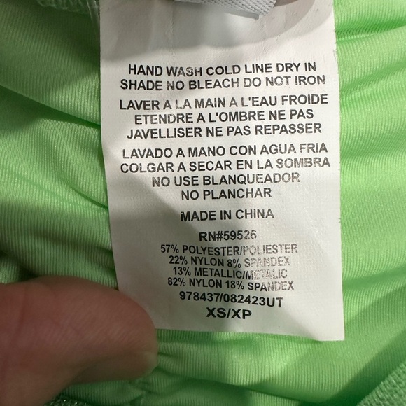 Becca by Rebbeca Virtue Adela Glimmer Hipster Bikini Bottom Cheeky Green XS - Picture 6 of 7